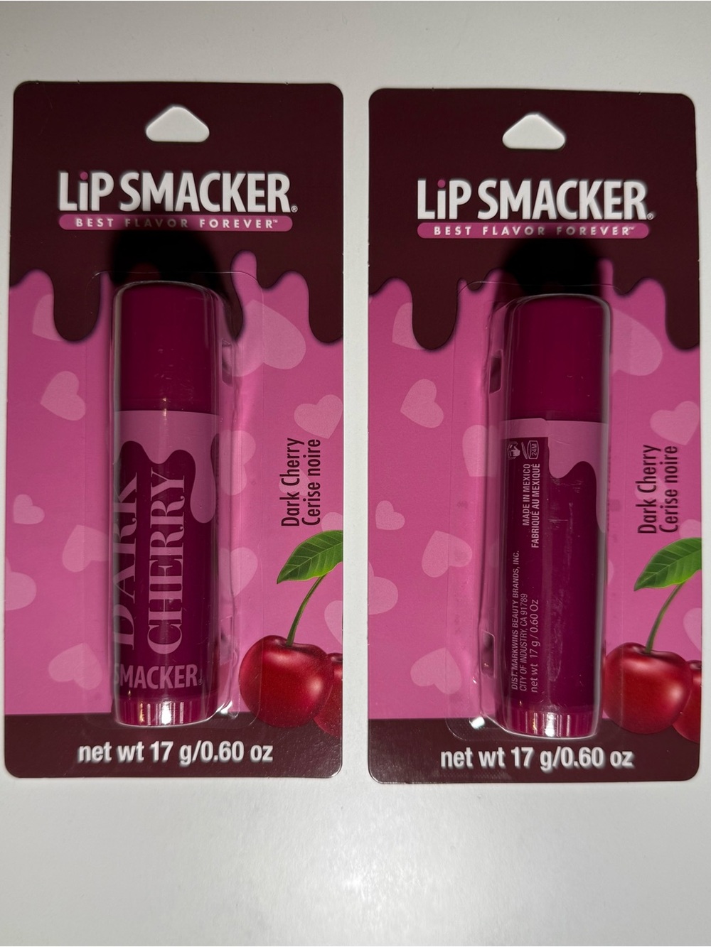 2 PACK Lip Smacker Biggy Dark Cherry Jumbo Lip Balm 0.60 oz NEW